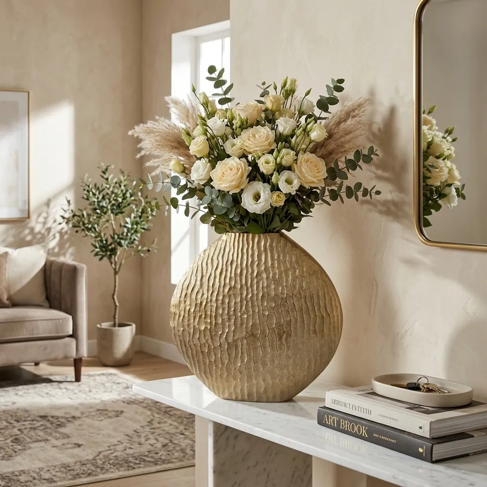 DUNBARFIELD GOLD VASE 22 (IN)