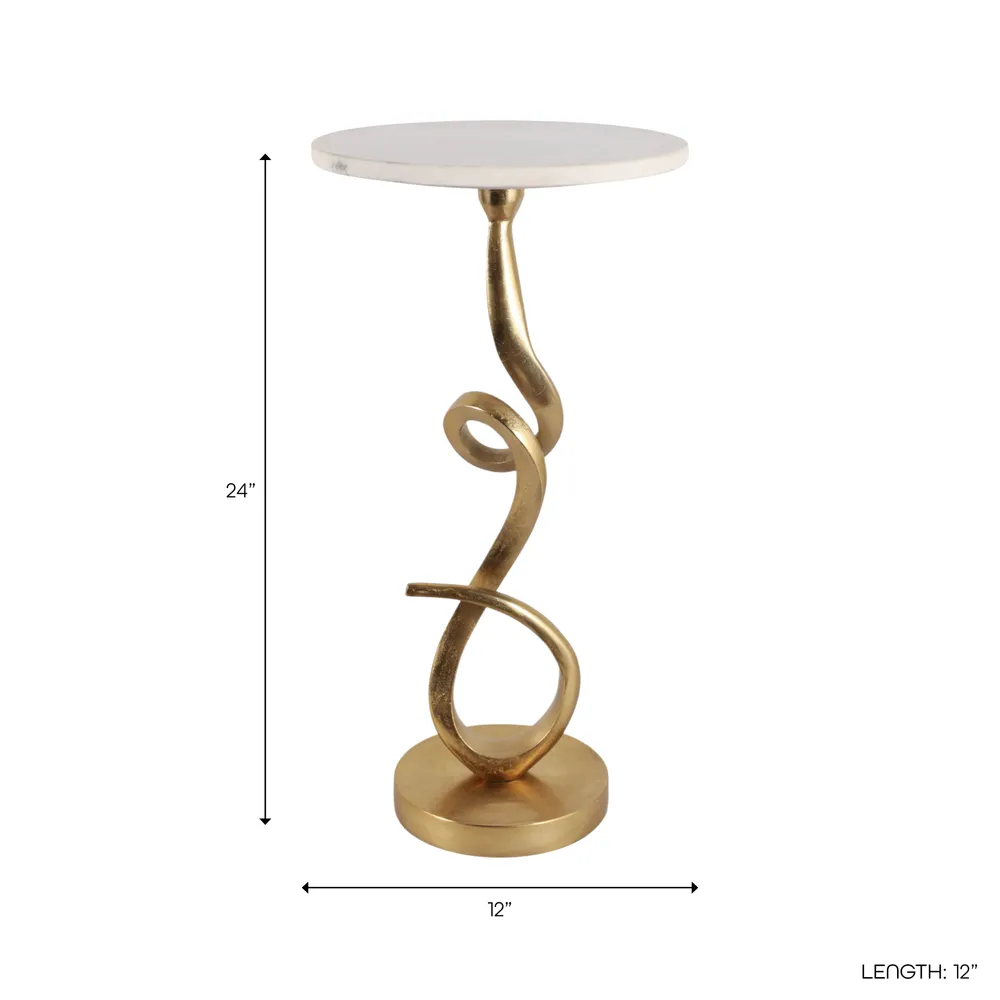 ELLERYFORD WHITE ACCENT TABLE 24 (IN)
