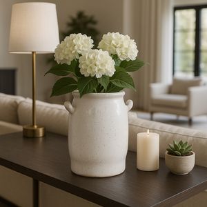 ZANE WHITE VASE 12 (IN) 12