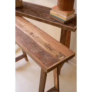 Set of 2 Recycled Wood Consoles 2