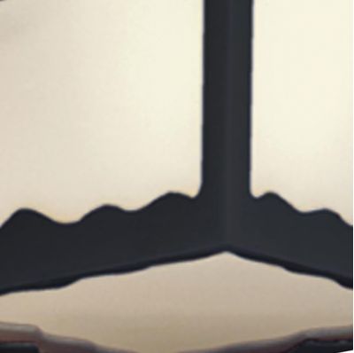 Wavy 8'' Wide 1-Light Outdoor Flush Mount - Black