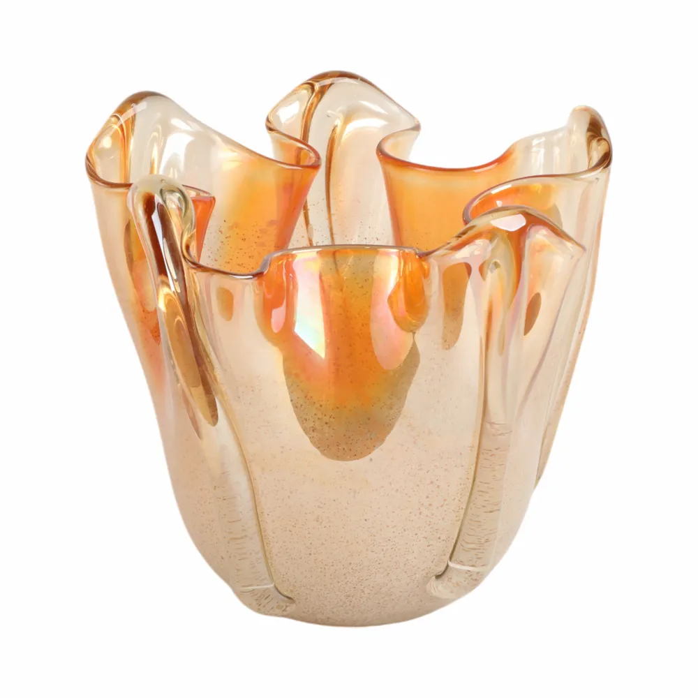 DAXTONROSE TAN GLASS VASE 9 (IN)
