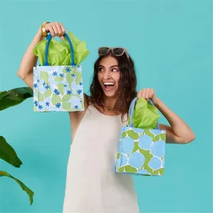 Blue Hydrangea Reusable Itsy Bitsy Gift Bag 5