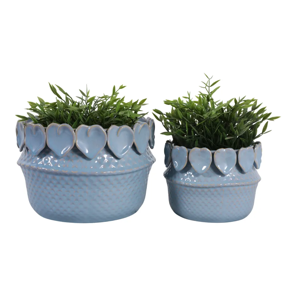 FALLONRUN SET OF 2 BLUE PLANTER 7 (IN)