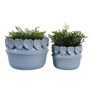 FALLONRUN SET OF 2 BLUE PLANTER 7 (IN) 3