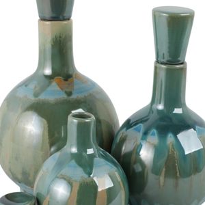 AVAGROVE SET OF 3 GREEN VASES 14 (IN) 6