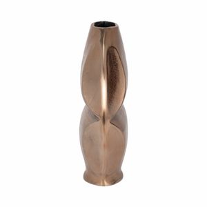 14" BYRAM, METAL SLIT VASE, CHAMPAGNE 4