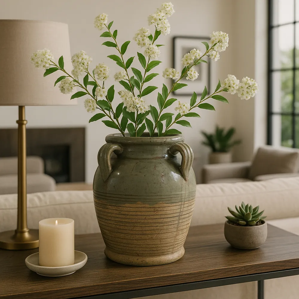 COHENWAY GREEN VASE 10 (IN)