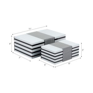 CAMDENVALE SET OF 2 BLACK BOXES 4 (IN) 9