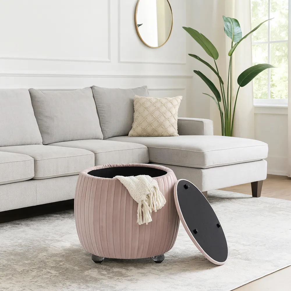 HENLEYFORD PINK STOOL 18 (IN)