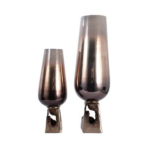 FULTONHAM GOLD GLASS VASE 26 (IN) 9