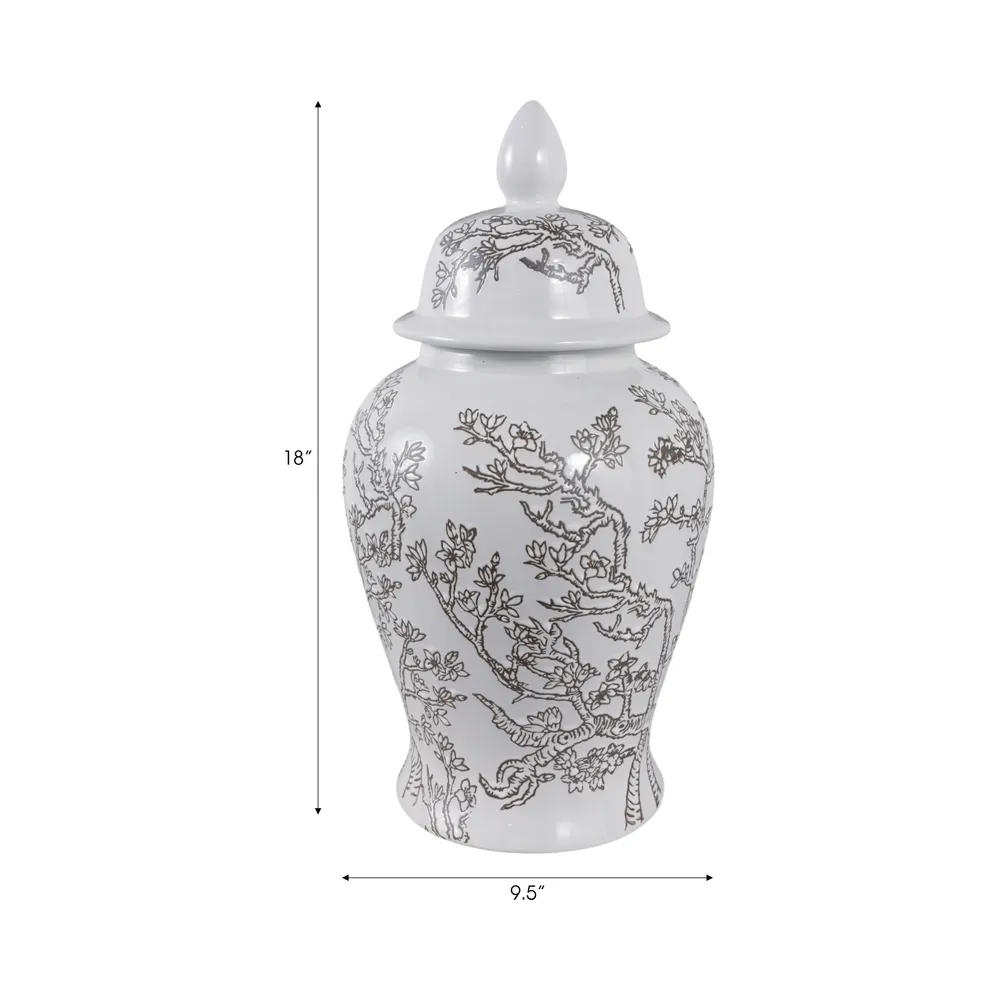 BARTONRUN WHITE CHINOISERIE 19 (IN)