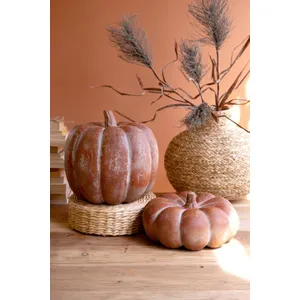 Set of 2 Paper Mache Pumpkins 3