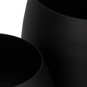 ALBAFIELD SET OF 2 BLACK PLANTER 9 (IN) 5