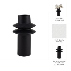 BURGESSFORD BLACK VASE 11 (IN) 8