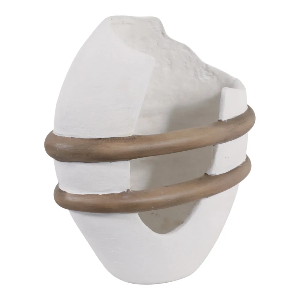 LUKETON WHITE VASE 13 (IN)