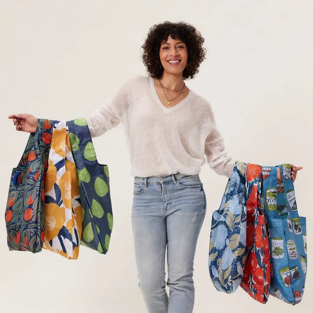 Aspen Leaves blu Reusable Shopping Bag
