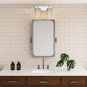 Forma de Crystal 14'' Wide 2-Light Vanity Light - Polished Chrome 6