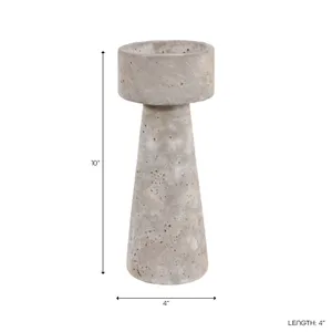 CARLIN GRAY CANDLE HOLDER 10 (IN) 8