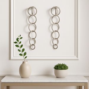 S/2 20/24" DAYTON METAL CHAIN WALL DECOR, SILVER 9
