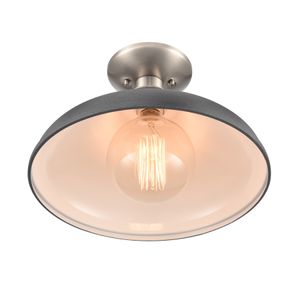 Grenville 13'' Wide 1-Light Semi Flush Mount - Brushed Nickel 4