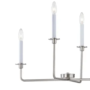 Lexington Green 48'' Wide 8-Light Linear Chandelier - Brushed Nickel 5