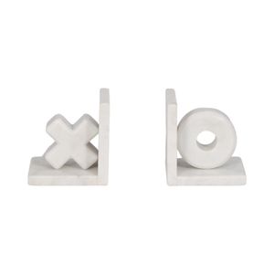 HASTINGSPORT SET OF 2 WHITE BOOKENDS 5 (IN) 1