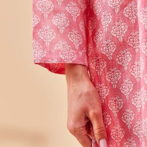 Fifer Pink Cotton Pintuck Beach Cover Up 7