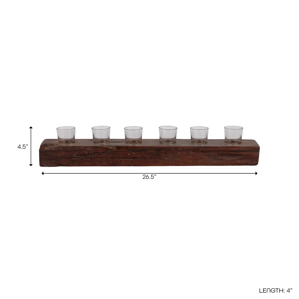 BERGENBURN BROWN CANDLE HOLDER 5 (IN)