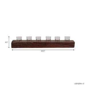 BERGENBURN BROWN CANDLE HOLDER 5 (IN) 9