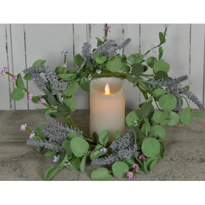 Lavendar Eucalyptus 6.5in Candle Ring