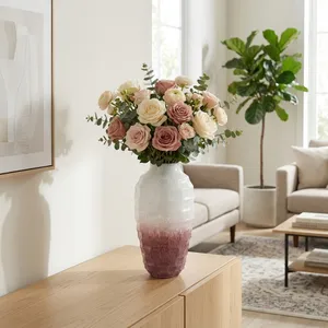 BRAMHOLM PINK GLASS VASE 16 (IN) 11