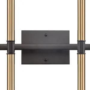 Notre Dame 13'' High 8-Light Bath Bar - Oil Rubbed Bronze and Gold 3