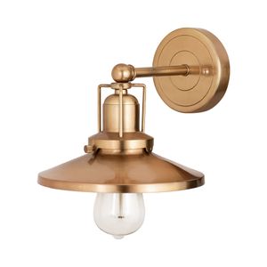 English Pub 7'' High 1-Light Sconce - Satin Brass 2