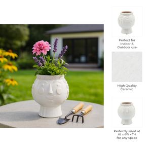 BRADYPARK WHITE PLANTER 7 (IN) 9