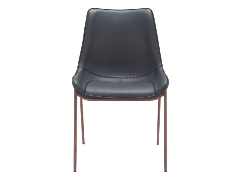 Magnus Dining Chair Black & Walnut 4