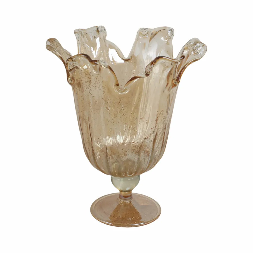 HARDENSHAW BROWN GLASS VASE 18 (IN)