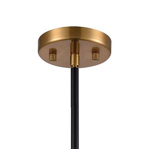Boudreaux 8'' Wide 1-Light Mini Pendant - Matte Black with Antique Gold 4