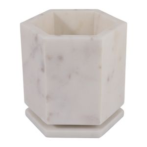 7" MARBLE SWIVEL PENCIL CUP, WHITE 6