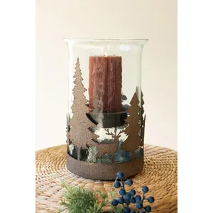 Metal Christmas Trees and Deer Cylinder Wrap 1