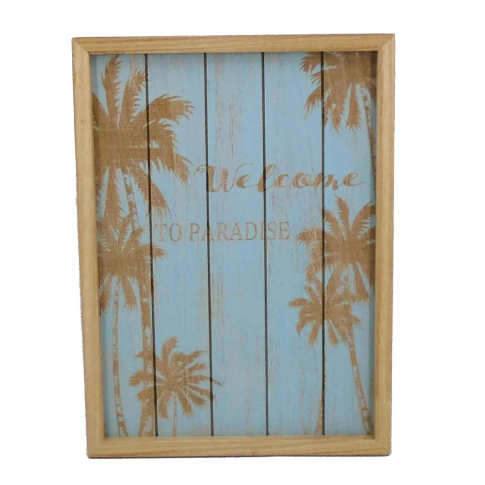 13-1/4" WELCOME TO PARADISE PLAQUE