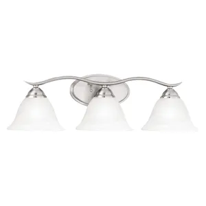 Prestige 26.5″ Wide 3-Light Vanity Light - Brushed Nickel 1
