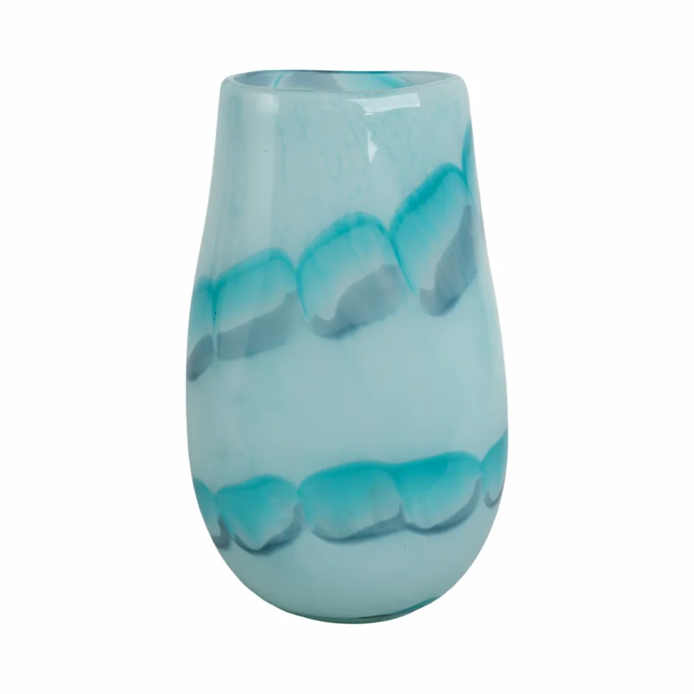 HELENARIDGE BLUE GLASS VASE 12 (IN)