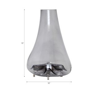 HAYFORDROSE SILVER GLASS VASE 15 (IN) 9