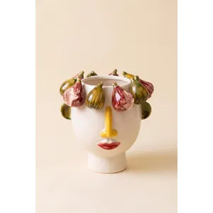 Ceramic Head Vase with Figs 3