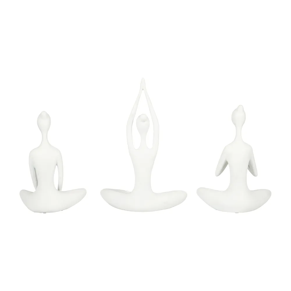 HUNTERHAM SET OF 3 WHITE DECOR 10 (IN)