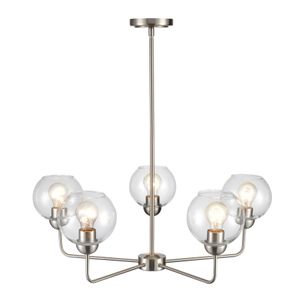 Astoria 28'' Wide 5-Light Chandelier - Brushed Nickel 4