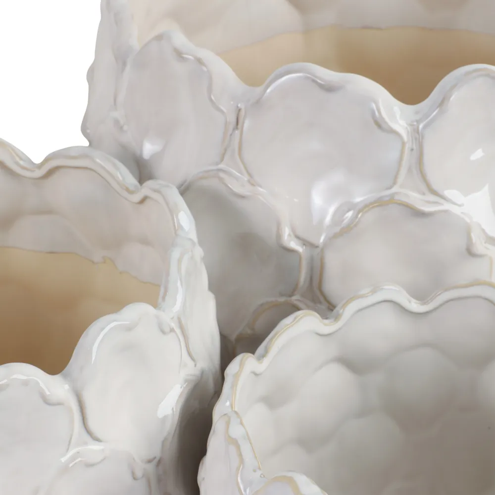 HAZENSHAW SET OF 3 WHITE PLANTER 11 (IN)