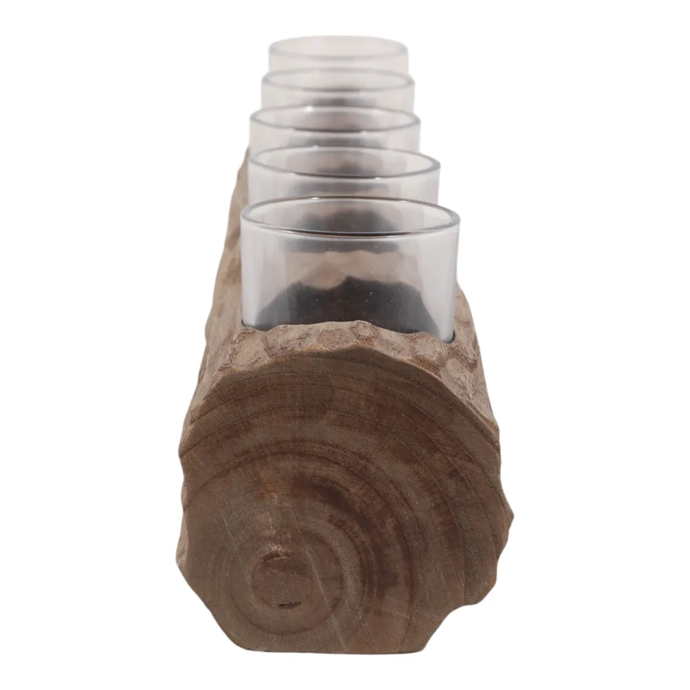 LUKEHAVEN BROWN TEALIGHT HOLDER 5 (IN)