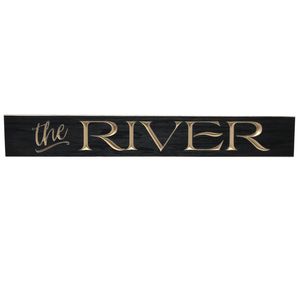 24" USA THE RIVER ROUTED BARNWOOD SIGN 1